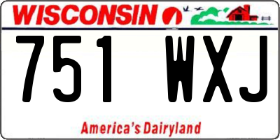 WI license plate 751WXJ
