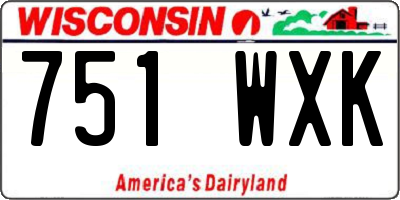 WI license plate 751WXK