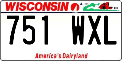 WI license plate 751WXL