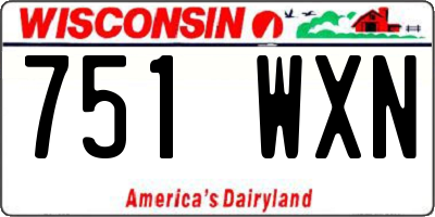 WI license plate 751WXN