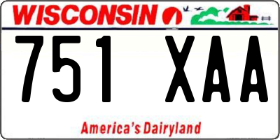 WI license plate 751XAA