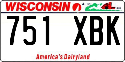 WI license plate 751XBK