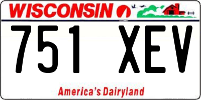 WI license plate 751XEV