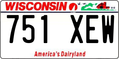 WI license plate 751XEW