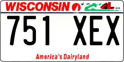 WI license plate 751XEX
