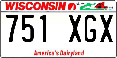 WI license plate 751XGX
