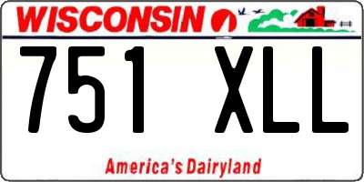 WI license plate 751XLL