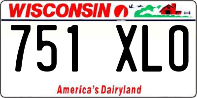 WI license plate 751XLO