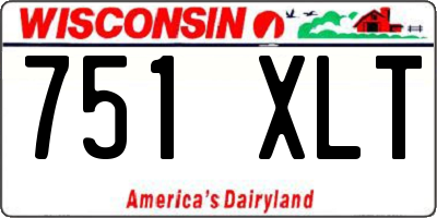 WI license plate 751XLT