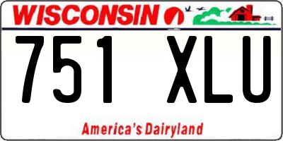 WI license plate 751XLU