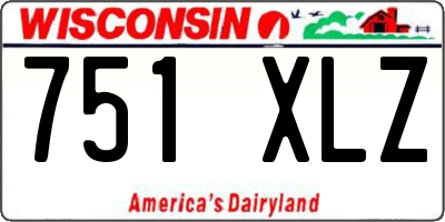 WI license plate 751XLZ