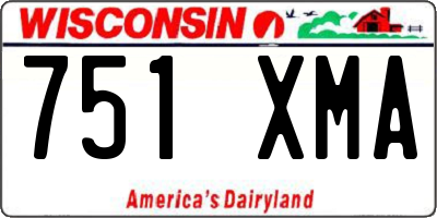 WI license plate 751XMA