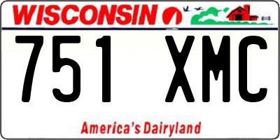 WI license plate 751XMC
