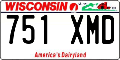WI license plate 751XMD