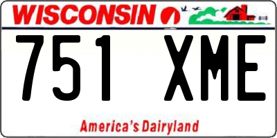 WI license plate 751XME
