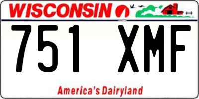 WI license plate 751XMF