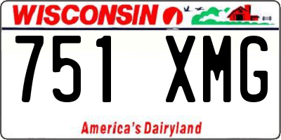 WI license plate 751XMG