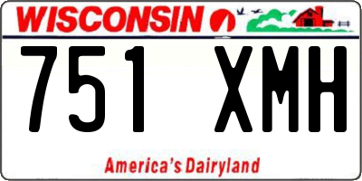 WI license plate 751XMH