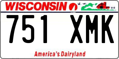 WI license plate 751XMK
