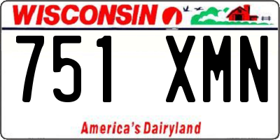 WI license plate 751XMN