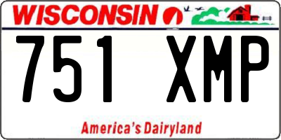 WI license plate 751XMP