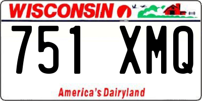 WI license plate 751XMQ