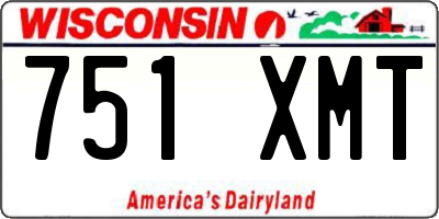 WI license plate 751XMT
