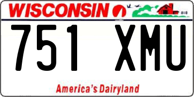 WI license plate 751XMU