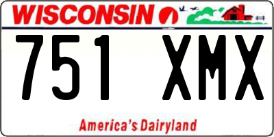 WI license plate 751XMX