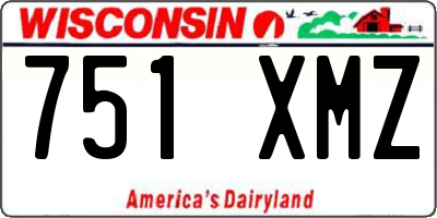 WI license plate 751XMZ