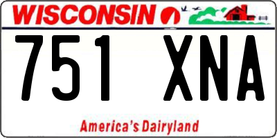WI license plate 751XNA