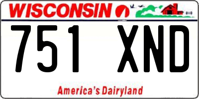 WI license plate 751XND