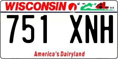 WI license plate 751XNH