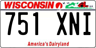 WI license plate 751XNI