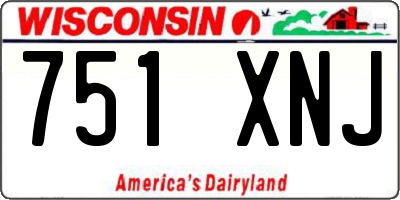 WI license plate 751XNJ