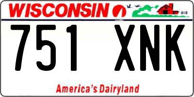WI license plate 751XNK
