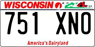 WI license plate 751XNO
