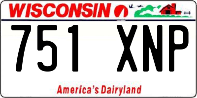 WI license plate 751XNP