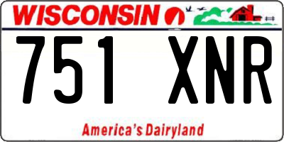 WI license plate 751XNR