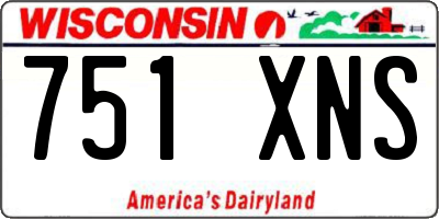 WI license plate 751XNS