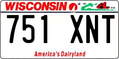WI license plate 751XNT