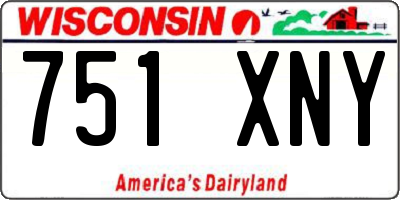 WI license plate 751XNY