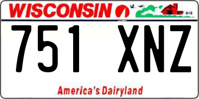 WI license plate 751XNZ