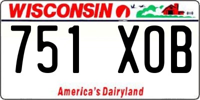 WI license plate 751XOB