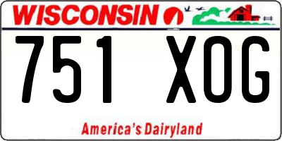 WI license plate 751XOG
