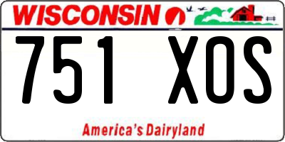 WI license plate 751XOS