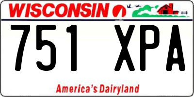 WI license plate 751XPA