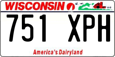 WI license plate 751XPH