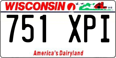 WI license plate 751XPI