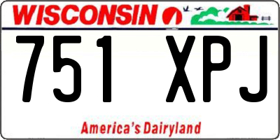 WI license plate 751XPJ